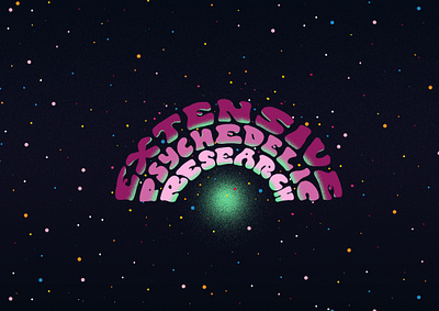 Extensive Psychedelic Research illustration lettering psychedelic texture typography