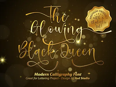 The Glowing Black Queen - Modern Calligraphy background