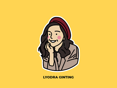 Minimalist avatar Lyodra Ginting animation dribbble dribbble best shot flat design flat illustration illustration illustration art illustrations illustrator sticker design vector