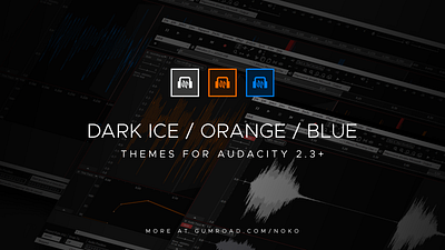 FREE dark minimal themes for Audacity 2.3+ audacity customizable customization design desktop minimal minimalism minimalist minimalistic modern skin theme ui