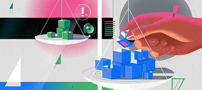 IBM x NYT art direction artificial intelligence branding design editorial futuristic graphic design hands illustration isometric jasonsolo limited palette melbourne tech vector workplace