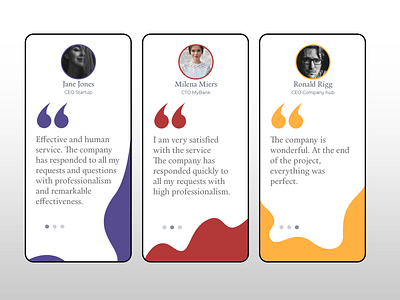 Daily UI #039 - Testimonials app daily 100 challenge daily ui dailyui design testimonial ui ui design ux uxdesign