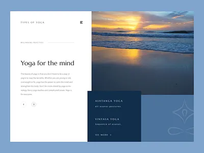 Yoga web animation aftereffects animation app blues minimalist peaceful principle ui uianimation uidesign uxdesign yoga app yoga website yogalogo