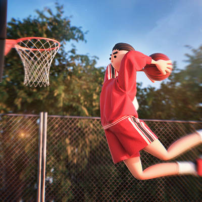 Slam dunk c4d cartoon house