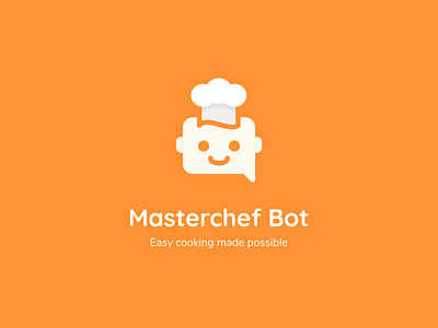 Master chef bot logo design bot brand identity branding chef logo dailylogochallenge dailyui flat food food and drink food app healthy iconography illustration illustrator logo logo design minimal recipes uichallenge