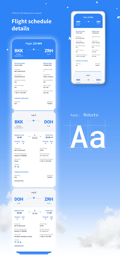 Flight ticket details design flexbox flight ticket html css html layout layout ticket ux design uxdesign web design