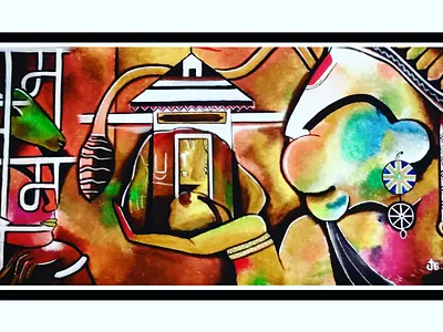 H A N U M A N T E art art book article artist artlover artoftheday artwork dribbble best shot jbsurani jbsurani painter painting photoshop