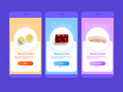 DailyUI 023 Onboarding app dailyui dailyui023 dailyuichallenge foods onboarding screen