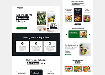 Vegan Meal Prep UI branding graphic design landingpage logo ui uidesign website