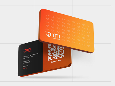 3D business card for asian restaurant branding business card graphic design