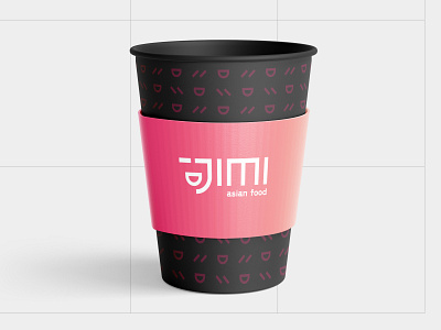 Cup for asian restaurant branding cup graphic design