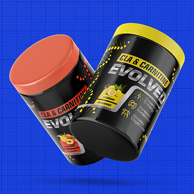 EVOLVED - CLA & Carnitine Supplement Packaging packaging mockup