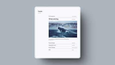 Minimalist event calendar design event calendar landing page minimalist ui ux web design