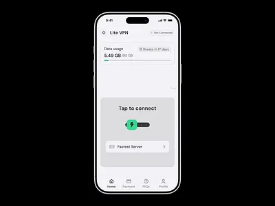 Lite VPN: Prototype interaction lite vpn mobile mobile app mobile application mobile design mobile ui prototype prototyping ui user expirience user interface ux vpn