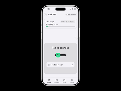 Lite VPN: Prototype interaction lite vpn mobile mobile app mobile application mobile design mobile ui prototype prototyping ui user expirience user interface ux vpn