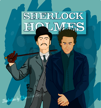 Sherlock Holmes Vector art adobe illustrator hollywood holmes illustraion illustration art sherlock sherlock holmes vector