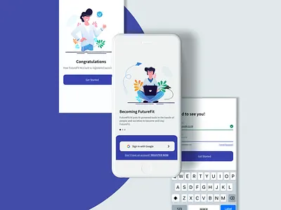Career Pathway Apps app design illustration login page mobile design mobile ui registration ui ux