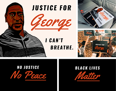 Justice for George Floyd blacklivesmatter george floyd illustration justice nojusticenopeace police brutality protest racism sign social justice