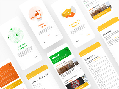 Trace: Covid-19 Tracing App UI branding clean design flat illustration minimal user center design user experience design user experience prototype user inteface