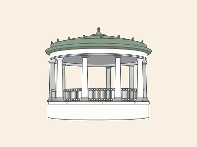 Poe Park architecture bronx design drawing graphic design illustration landscape logo new york park the bronx