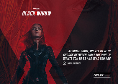 Black Widow Movie - Landing Page black widow branding design landing page marvel movie movie premiere ui web web ui