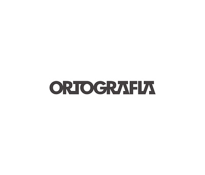 Ortografia typo branding design fashion logo logotype product design typography vector