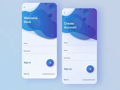 Sign in and Sign up screen UI desin app design ios minimal sign in signup ui ux web website