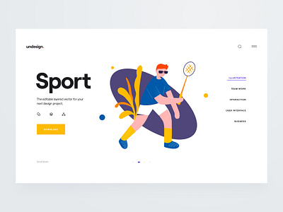 Sport - Illustration boy character character design clean design glass illustration illustrator krixi man minimal sport typography ui