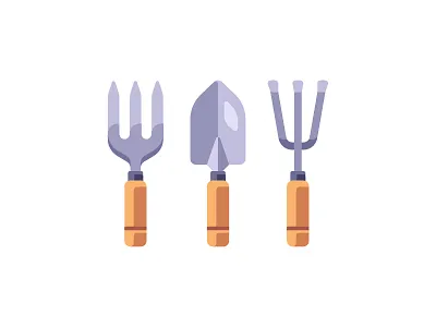 Gardening tools daily design flat gardening icon illustration shovel tool vector