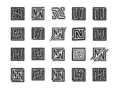 NT Ambigram Sketches branding brandmark custom logo design identity identity designer logo logo design logo designer mark monogram monogram design process sketches symbol designer typography