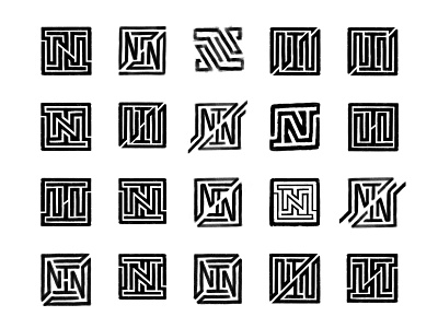 NT Ambigram Sketches branding brandmark custom logo design identity identity designer logo logo design logo designer mark monogram monogram design process sketches symbol designer typography