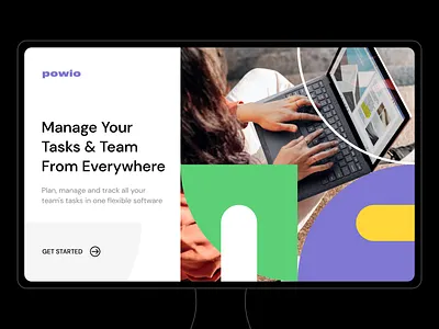 POWIO Website branding concept modern trendy typography ui ux