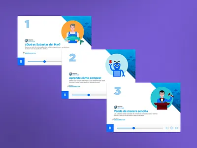 Video Tutorial Screens auctions concept design flat illustration simple design steps tutorial tutorials vector video wizard