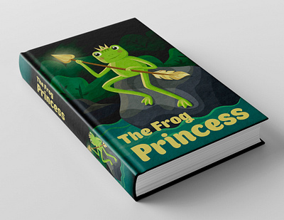 'The Frog Princess' book cover book cover fairytales illustration vector