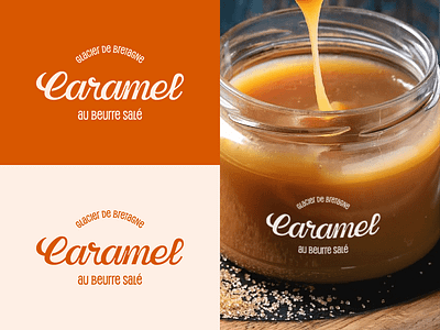 Caramel food lettering logo typography weeklywarmup