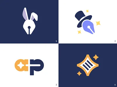 Proposals for Abrapalabra brand identity branding bunny creative file kreatank logo magic magician pen star stars symbol text trick wand wizard writing