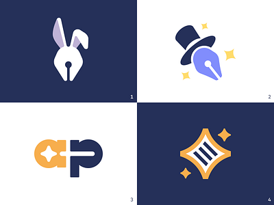 Proposals for Abrapalabra brand identity branding bunny creative file kreatank logo magic magician pen star stars symbol text trick wand wizard writing