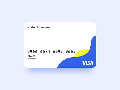 Credit Card | UI Component design flat illustration illustrator minimal typography ui ux web website