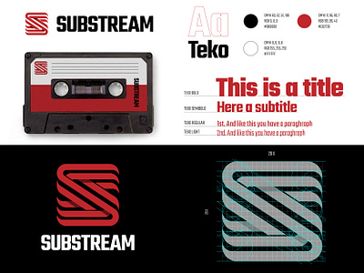 Substream Logo Manual brand guide brand guideline brand manual branding letter s letter s logo lettermark lettermarklogo logo logo grid logo guide logo guidelines logo manual logo mockup logodesign logos mark music record label vector
