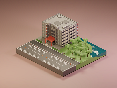 My Little Campus 3d 3d art 3d artist 3d illustration blender blender3d illustration