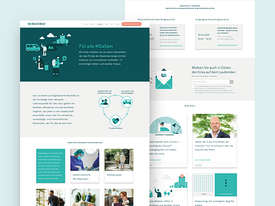 DaSein Campaign Landing Page 2020 corona covid19 dasein design door2door landing page mobility pandemic startup transport web design