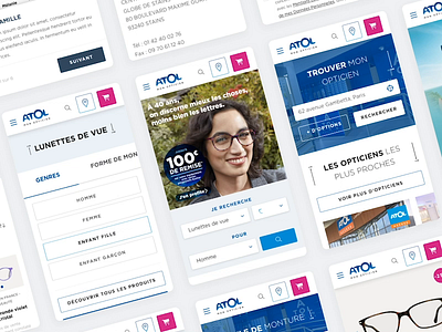 ATOL mon Opticien Website agence animation atol design dnd ecommerce glasses magento mobile optical opticien principle scroll ui