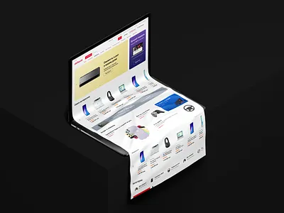 Concept of e-commerce main page design minimal ui ux web website