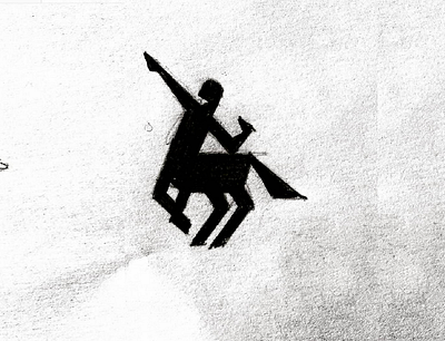 Centaur centaur horse logo mythology sketch