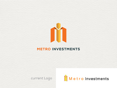 Logo re-designing of "Metro Investments" brand identity branding creative lettering logo logo 2020 minimal mlogo new logo redesign typography
