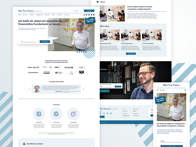 Personal Landing page app app design blue business dribbble frontend design frontend development landing page design landingpage personal professional ui uidesign ux uxdesign web website