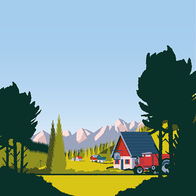 Over the Alps Environment Art apple arcade design environment game art game design games graphic design illustration vector