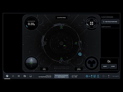 SpaceX's Crew Dragon Interface dark mode dark theme future futuristic interface interface design nasa sci fi sci fi space spaceship spacex