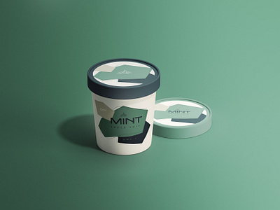 Mint Choco Chip 3d adobe illustrator daily design dribbbleweeklywarmup flavour ice cream identity minimal mint mockup packagedesign packaging weekly warm up