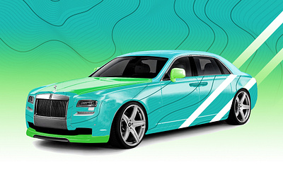 ROLLS ROYCE CAR_ New Edition car graphics illustration mockup rolls royce vehicle design